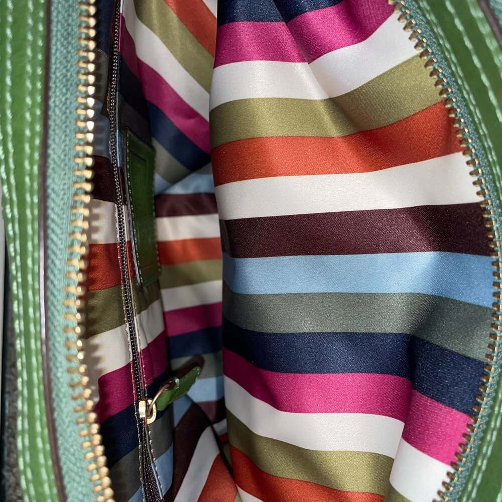 Coach Bleecker Street Limited Edition Peyton Satchel 12791 Green Legacy Leather - Picture 5 of 13